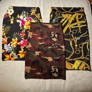 3 Print Pencil Skirts